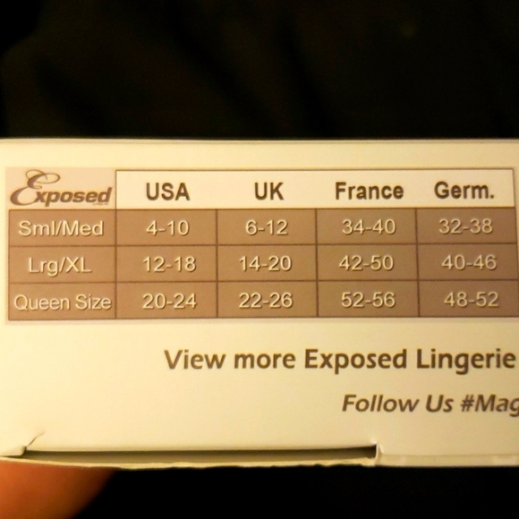 Magic Silk Pink Peek-a-Bow Bra, Panty & Garter Set Size S/M - Picture 6 of 6